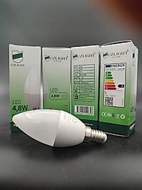 LED AMPUL (E.14) MUM AMPUL.GÜN IŞIĞI (4,8Watt=40 Watt)(4.Adetli paket)