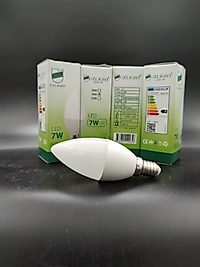 LED AMPUL (E.14) MUM AMPUL.Günışığı renkte (7.Watt=60.Watt) (4.Adetli paket)
