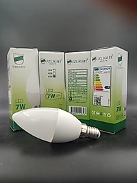 LED AMPUL (E.14)Mum ampul,beyaz ışık (7.Watt=60 Watt)(4.Adetli paket)