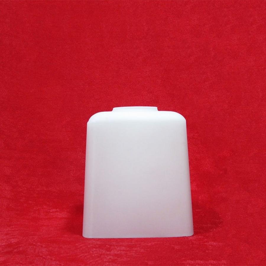 KARE AVİZE CAMI,BEYAZ.(E.14)(Kenarlar:9.00cm,9.00cm-h:10.00cm)Mum ampule göre.