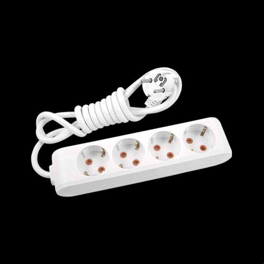 DÖRTLÜ TOPRAKLI UZATMALI GRUP PRİZ.(2.00m)